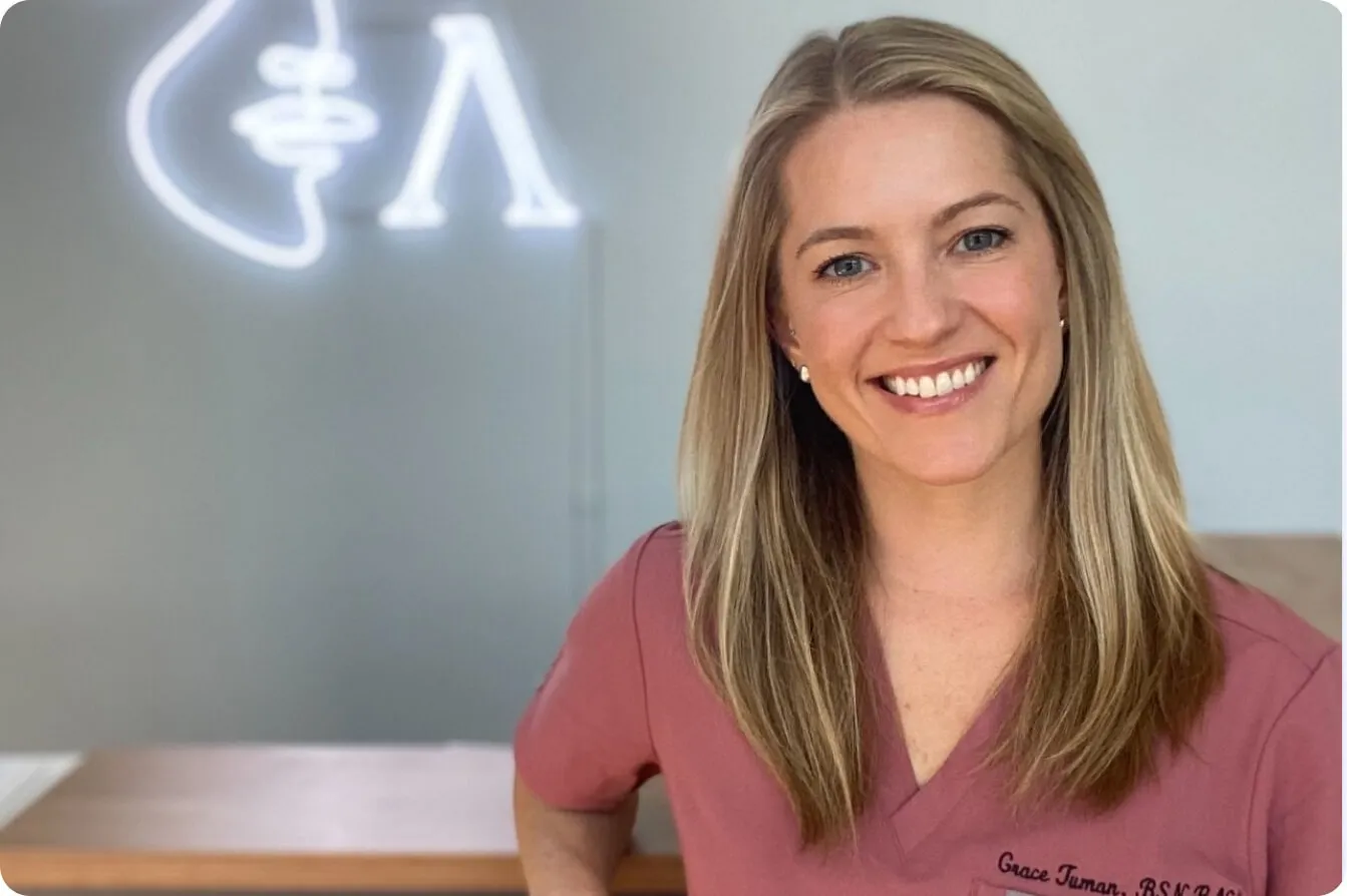 Grace Tuman BSN – example of our From Nurse to Aesthetic Boss: Grace’s Journey